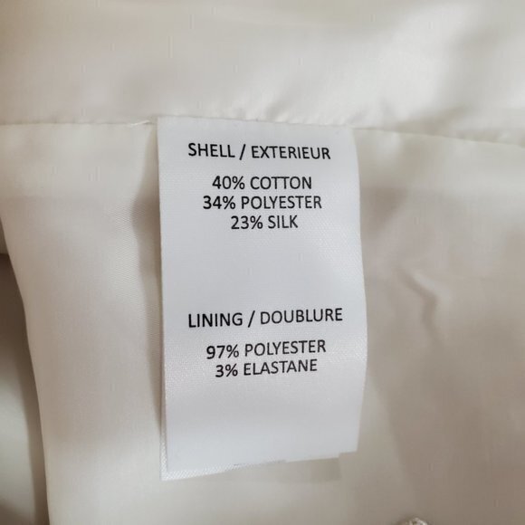 AG Phillips Dress‎ 4 Sheath Metallic Cream Silk Wor - Picture 6 of 7